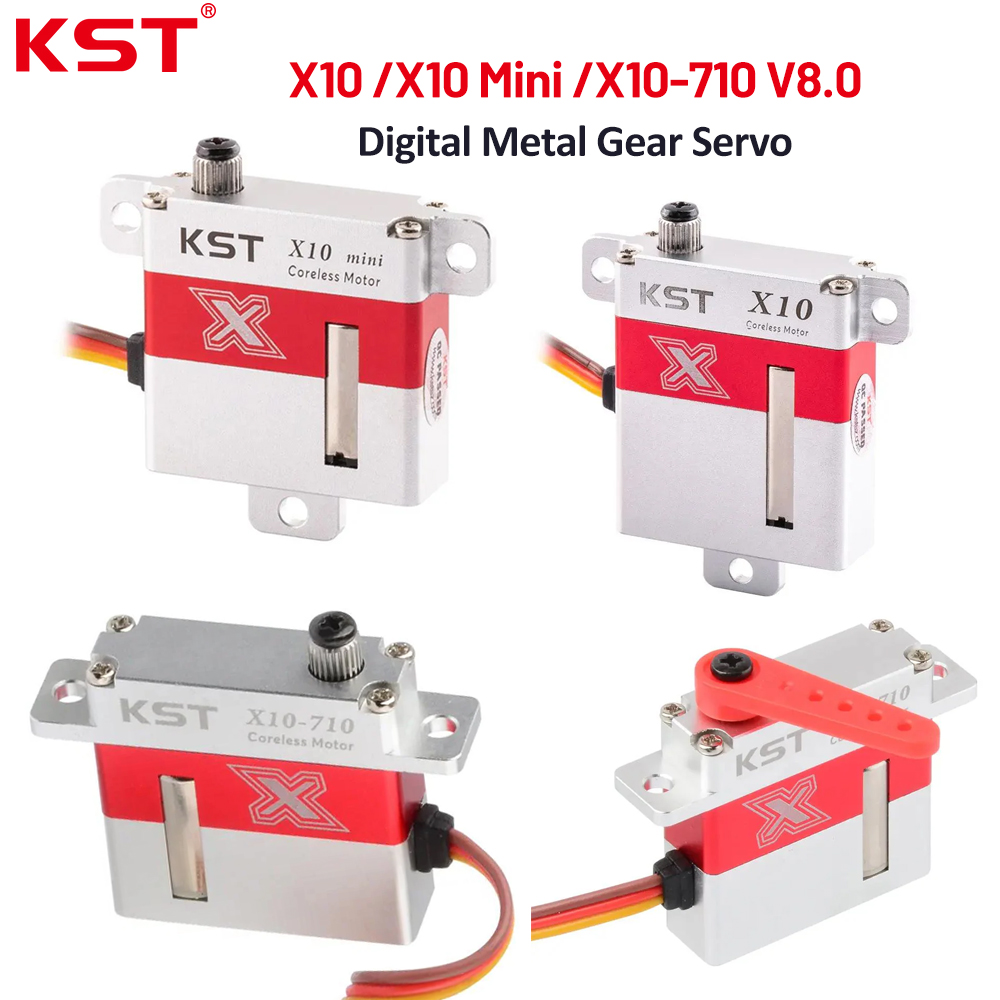 KST X10/X10 Mini/ X10-710 V8.0 - đánh giá và giá Servo Metal Gear