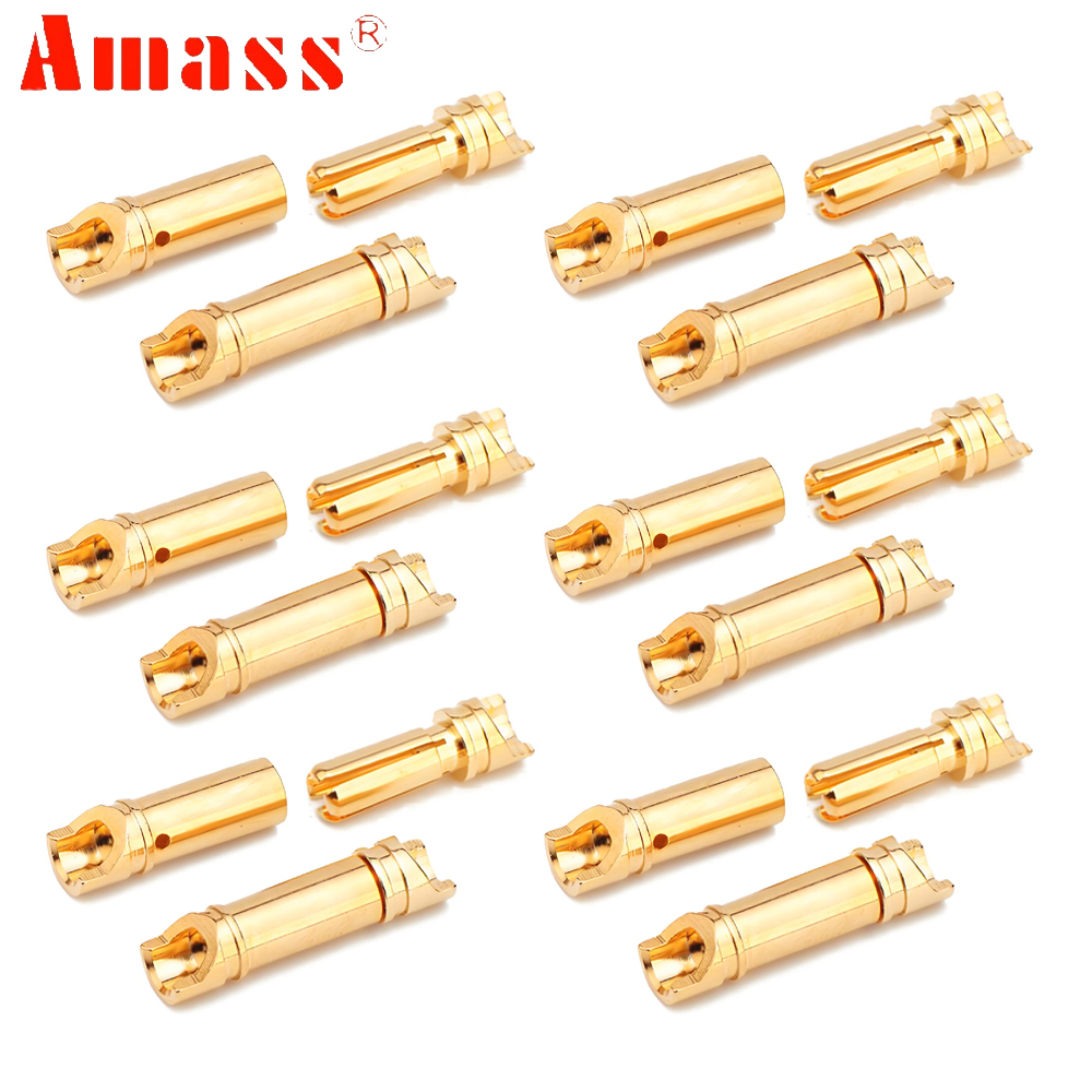 5pair/lot Amass 3.5mm 4mm Gold - đánh giá và giá Rc Hobbyking
