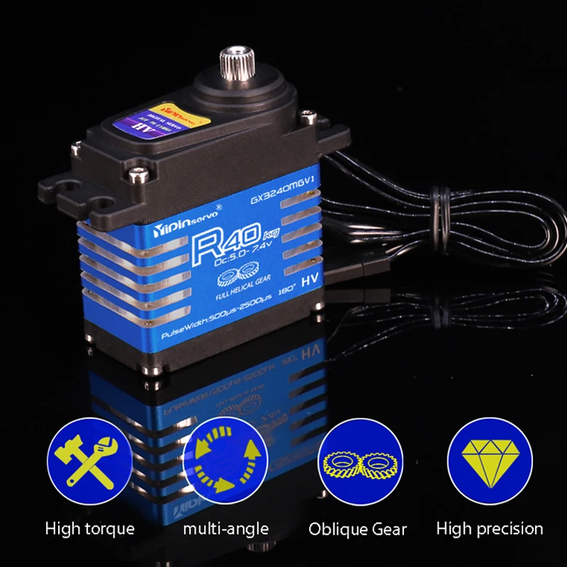 Waterproof IP68 RC Servo 40kg  - đánh giá và giá Servo Metal Gear