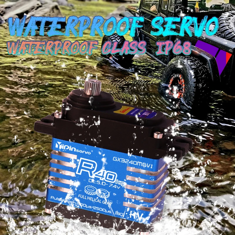 Waterproof IP68 RC Servo 40kg  - đánh giá và giá Servo Metal Gear